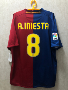 0809巴萨巴塞罗那08-09主场小白伊涅斯塔球衣 2867