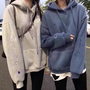 日版champion冠军秋冬双臂刺绣连帽卫衣男女情侣宽松潮流