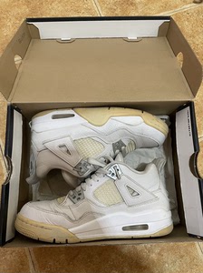 aj4 pure money纯白配色,原装鞋盒