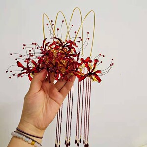 汉服发冠彼岸花