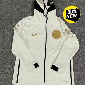 湖人2021总冠军热身出场服投篮套装詹姆斯开衫连帽金刺绣外套