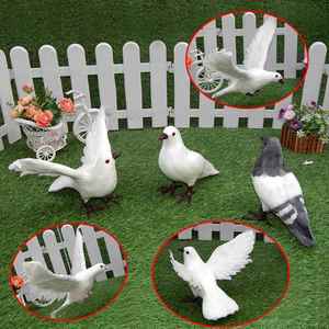 仿真鸽子摆件假鸽子玩偶婚庆装饰动物鸽子模型鸟类和平鸽标本道具