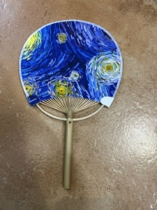 爱美娜娜b淘宝古典流苏小竹扇古风同款星空文创圆扇仙气扇子折扇