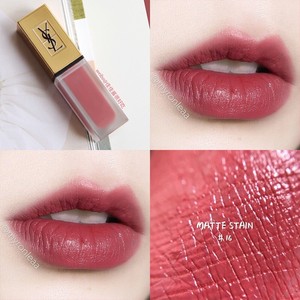 ysl圣罗兰口红丝绒唇哑光唇釉16豆沙色