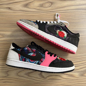 aj1 low中国年百家衣花卉鸳鸯 44码 成色很好 没有鞋