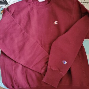champion冠军.卫衣.酒红色 实物颜色是更深的酒红色