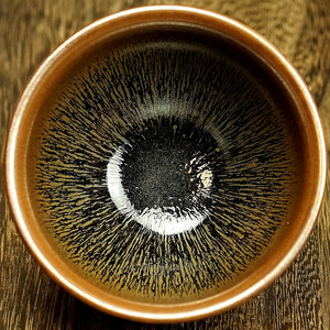 限量特惠【窑变兔毫束口盏】赖长华 建阳建盏 口径9