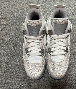 正品aj4retro laser镭射3m反光白金36码,没多