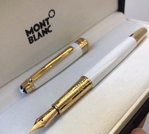 正品万宝龙montblanc勃朗峰钢笔镀金女士