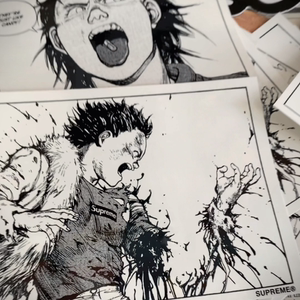 潮牌supreme阿基拉贴纸一套两张17fw akira