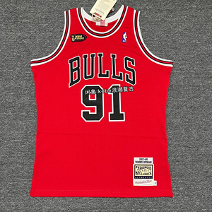 mn复古球衣公牛大虫罗德曼91号总冠军标au球员版 1997