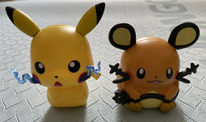 口袋妖怪正版万代拼装大头手办摆件皮卡丘咚咚鼠