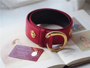 000人付款淘宝卡地亚cartier中古金扣腰带全新保存