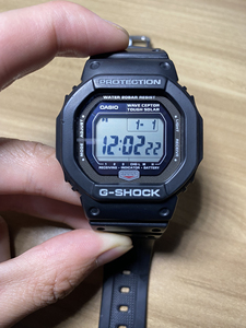 卡西欧gw-5600j三局电波太阳能小方块,经典theg系列