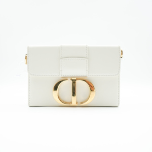 98新dior迪奥蒙田盒子迷你白色牛皮单肩斜挎女包