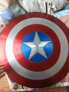 粉丝福利# 复仇者联盟金属拉丝工艺美国队长盾牌cos手持道