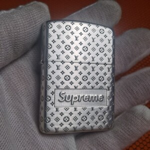 zippo纯银盔甲 纯银大斜底 lv完美复刻