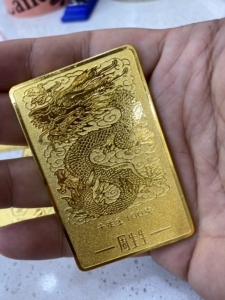 周生生生肖龙百福金条100克.