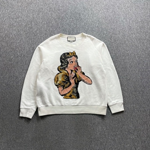 gucci白雪公主卫衣白色古驰小猪卫衣sly白雪公主卫衣白雪公主女巫卫衣