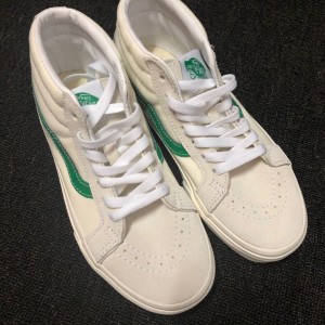 vans范斯 白绿中帮 220cm 35码 全新 没鞋盒 不