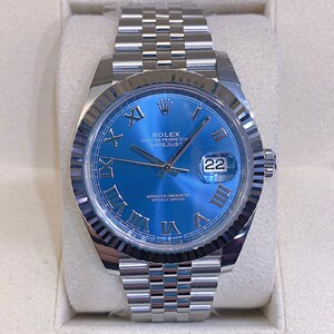 劳力士日志系列 126334 白金圈 蓝盘 罗马数字刻度 五