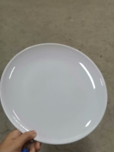 盘子低价处理，仿瓷密胺盘子塑料盘食堂快餐盘，12 英寸，直径