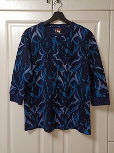 clot 蓝荆棘 华夫 七分袖 t恤 l码 人头标 陈冠希