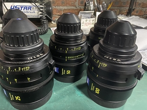 蔡司sp大画幅电影镜头一套5支,25/35/50/85/10