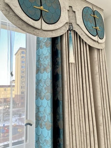 全新新款和心布艺库存成品窗帘出售现代轻奢中式