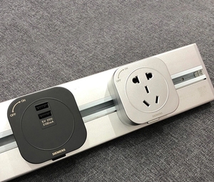 全新正品西门子轨道插座可移动轨道接线板多功能接线板墙壁滑轨插