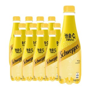代购可口可乐怡泉+C柠檬味苏打水400ml*12瓶气泡水含维