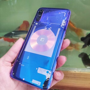 适用小米9后盖玻璃蓝光透明版mi9电池盖魔改手机后外壳米九后