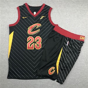 刺绣款 骑士队23号詹姆斯复古刺绣球衣球裤