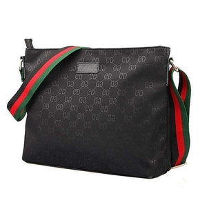 现】gucci/古琦 男士经典蓝黑色gg压花邮差包 单肩斜挎包0人付款6670