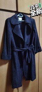 末未中长款大衣，仅穿一天，深蓝色，衣服太多轮不过来，转给合适