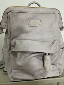 monopoly韩国方盒形拉链暗袋双肩包办公休闲两用