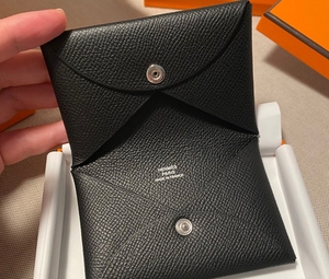 全新hermes爱马仕男士卡包 零钱包 灰绿色/ 黑色/ 大