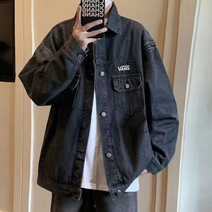 万斯/vans高品质海外版翻领中性工装口袋牛仔外套 欧美街头