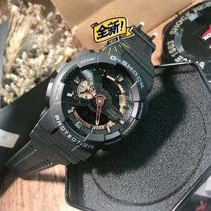 黑玫瑰,卡西欧ga110系列g-shock运动手表,抬手灯