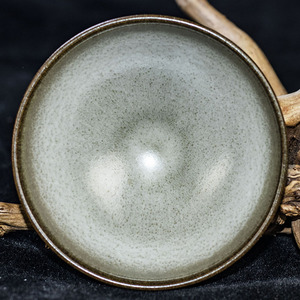 柴烧【灰贝平口盏】杨华华 建阳建盏主人杯 口径9 q65