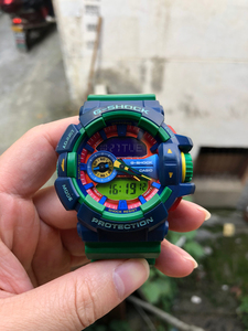卡西欧gshock ga400绝版乐高积木彩虹手表