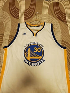 阿迪adidas库里curry勇士队白色球衣sw,xxl码