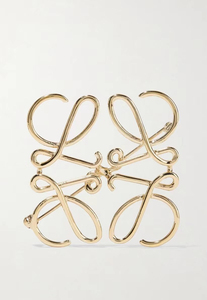 代购loewe罗意威金色 银色玫瑰金anagram胸针