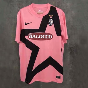 尤文图斯复古粉色短袖球衣11-12主场客场皮尔洛皮耶罗经典足