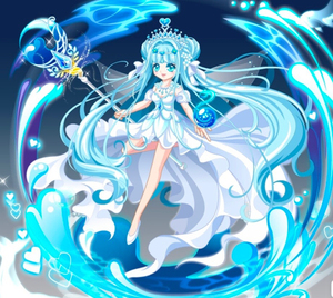 奥比岛 奇迹套装 水颜公主超凡装 这个是变身的样子