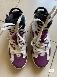 AIR JORDAN 运动休闲女鞋 AJ6篮球鞋 限量白紫葡