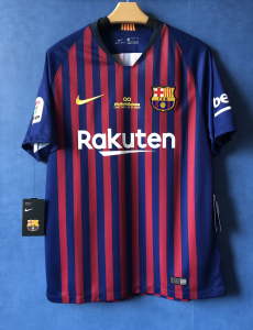 巴萨1819赛季主场球衣 m码球迷版 梅西球员版印号 伊涅斯