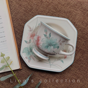 日本中古mikasa百合花咖啡杯下午红茶杯 米卡萨绝版美物