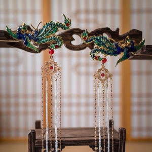 出租免租金寻景记汉服【凤凰游】璎珞发冠簪子女式古风发饰头饰首