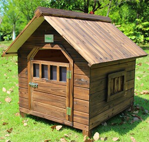 狗窝小型犬小狗的房子泰迪狗棚狗屋带门狗狗屋宠物.围栏狗笼防雨